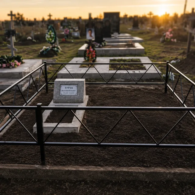 Металева огорожа для подвійного місця поховання у Миколаєві